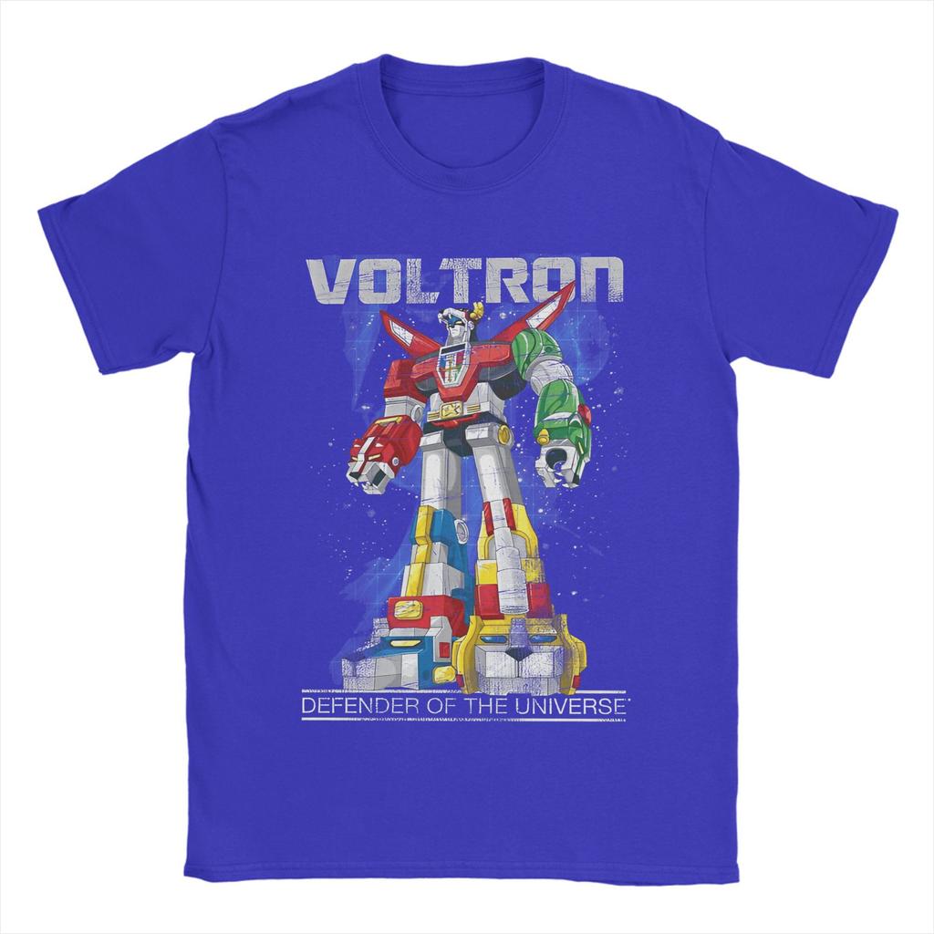 T-shirt Anime Voltron da Uomo Abbigliamento in Cotone Vintage Manica Corta Girocollo Maglietta T-shirt Stampata