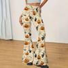 Women's Halloween Print Yoga Pants - Flared Leggings, Casual Stretchy Bell Bottom Pants for Women, for Yoga, Daily Wear and Party