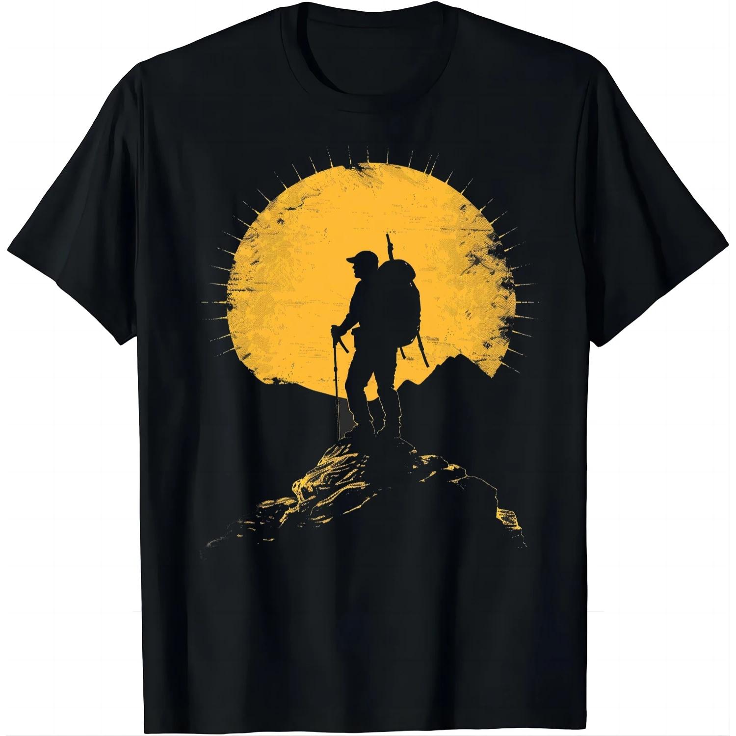 

Mountain Challenge Climb Your Own Mountain Hiking Camping Graphic Printed Tops for Graphic Women Casual T Shirts Clothes XXXXXL чорний