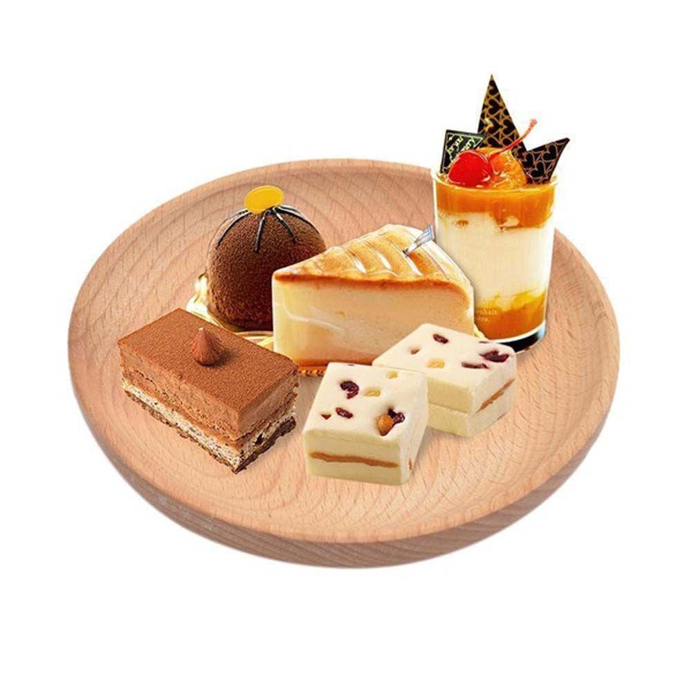 Eco-friendly Round Snack Fruits Cake Dish Tableware Dessert Plates Serving Tray Dinner Plate