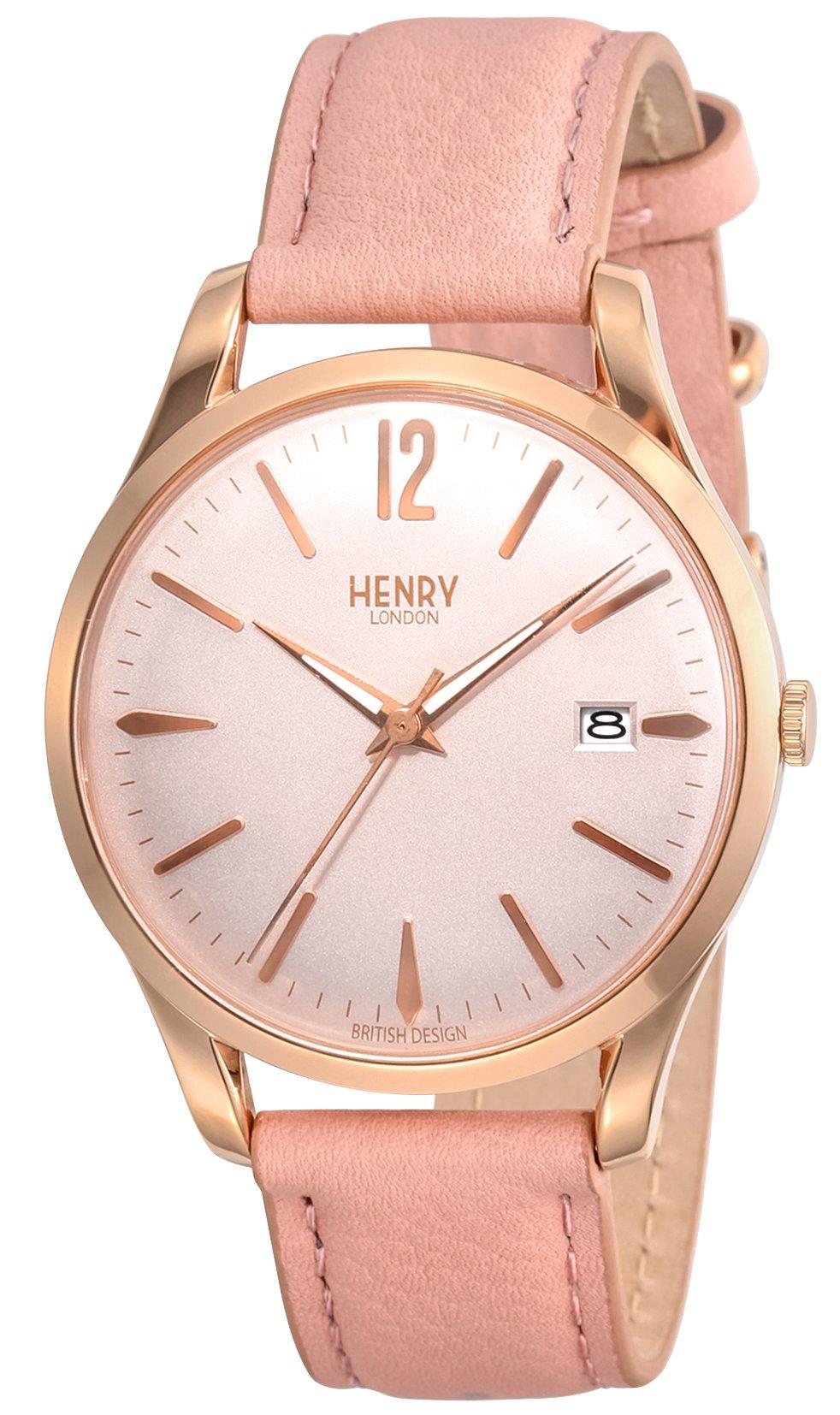 

Watch SHOREDITCH Shoreditch Pink Dial Stainless Steel Windshield Quartz 39MM UK London Watch HL39S0156 Brown [Henry London] [Used]