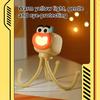 Cartoon Octopus Desk Lamp with Phone Stand Warm Glow Night Light DIY Poseable Decor Unique Funny Gift for Kids Adults