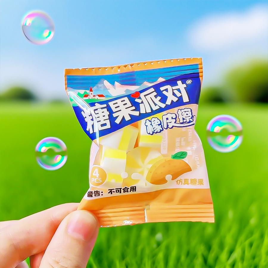 Aesthetic stationery back to school supplies Kawaii Stationery items candy Erasers rubber school stationery accessories
