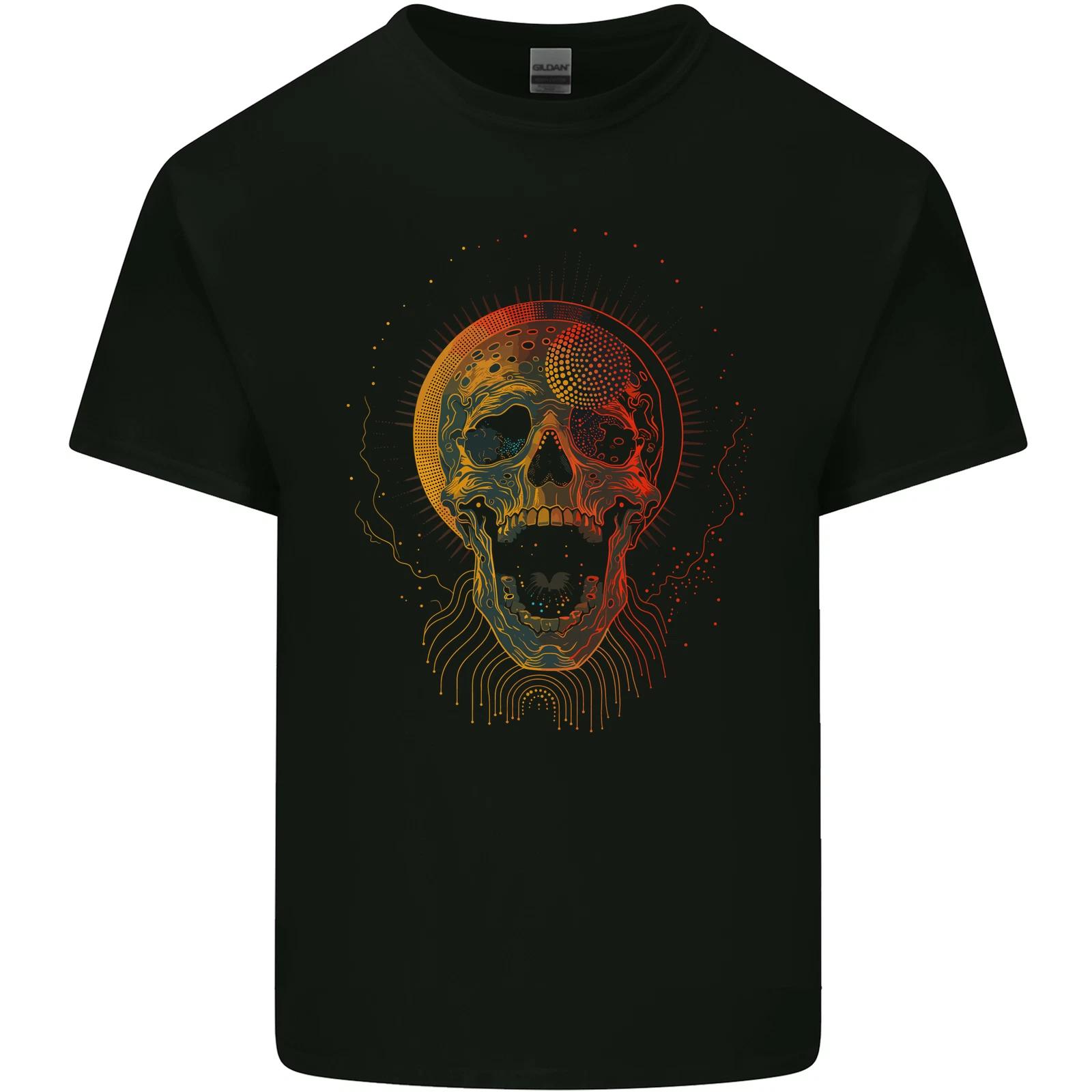Cyberspace Skull Kids T-Shirt Childrens M