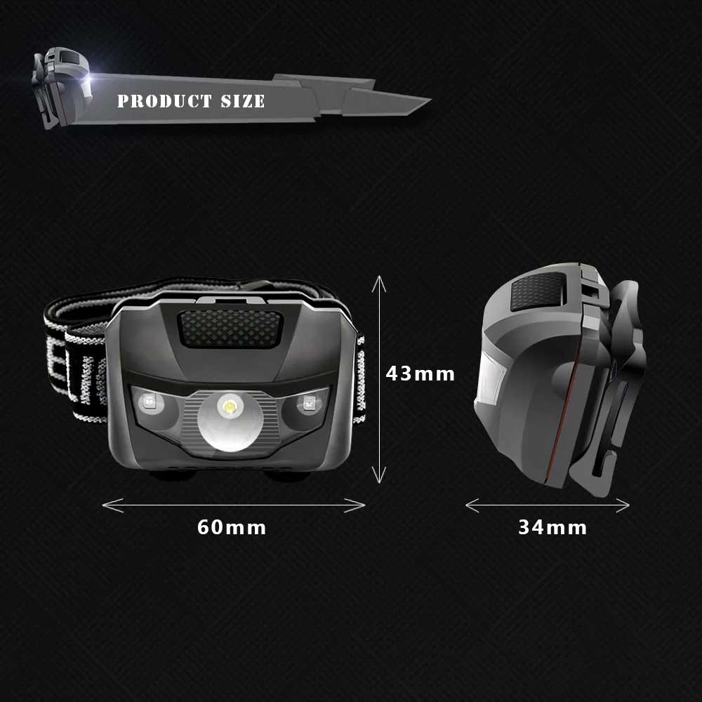 4 Modes Waterproof LED Headlamp Red Flash Light Super Bright Headlight Head Lamp Top AAA Torch Lanterna with Headband Flashlamp