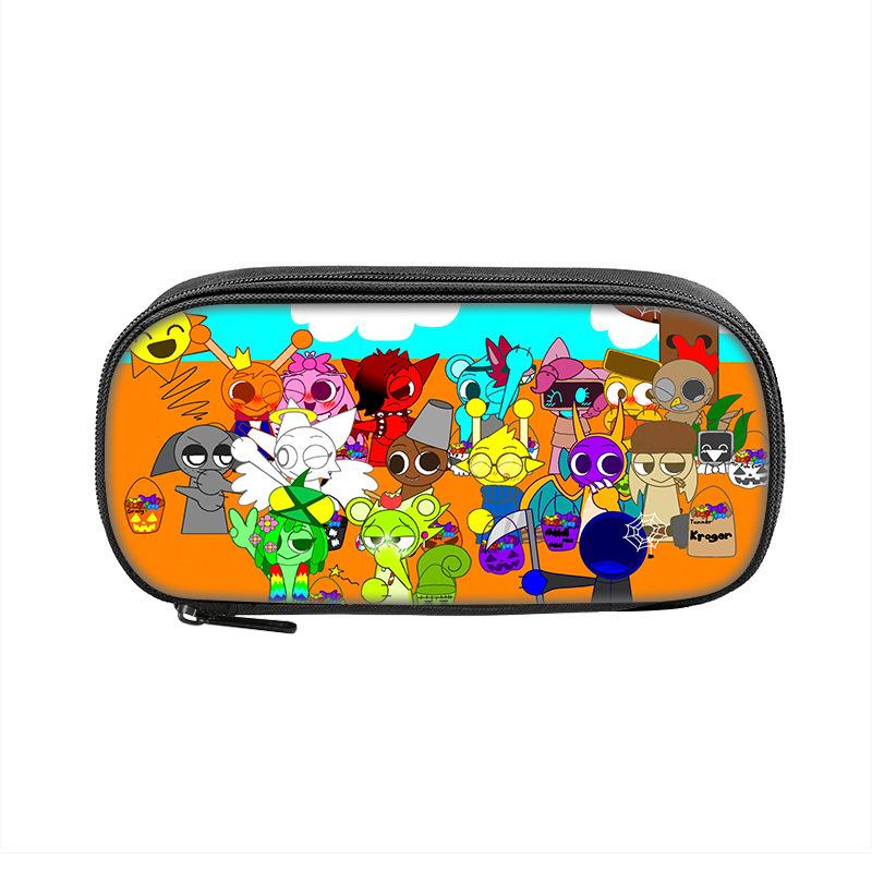 Rhythm Box Printed Pencil Bag Sprunki Music Game Elementary And Secondary School Children'S Pencil Stationery Bag