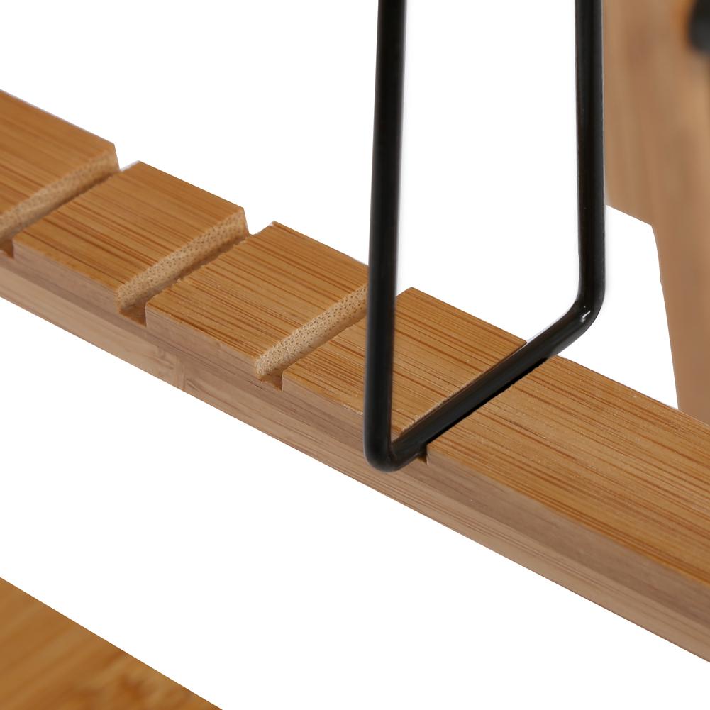 1Pc Adjustable Bamboo Rack Shelf Dormitory Bed Lap Desk Portable Book Reading Tray Stand