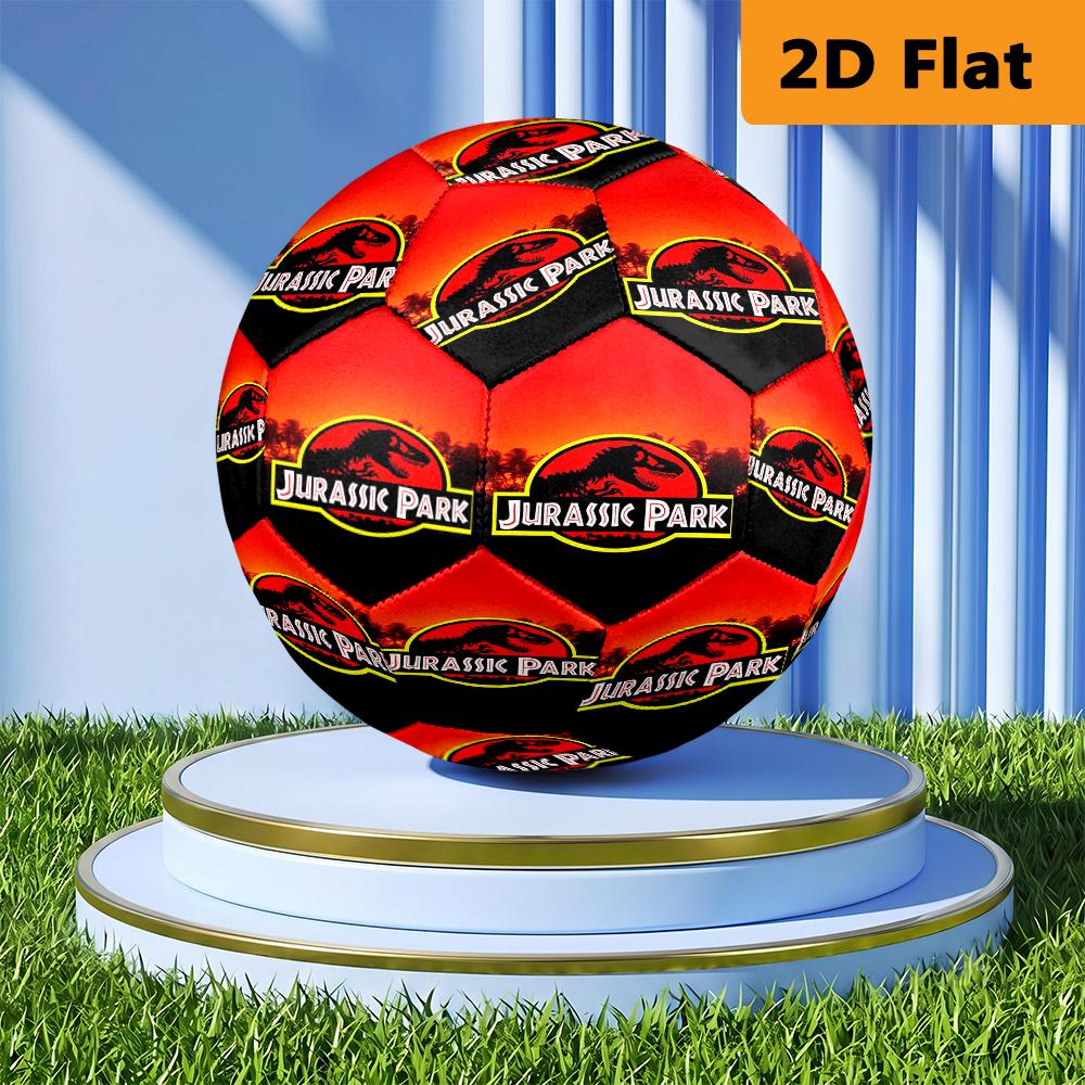 Classic Jurassic Park Movie Poster Soccer Ball Suitable For Both Training And Competition No 5 Football High Elasticity Very Elastic Training Football