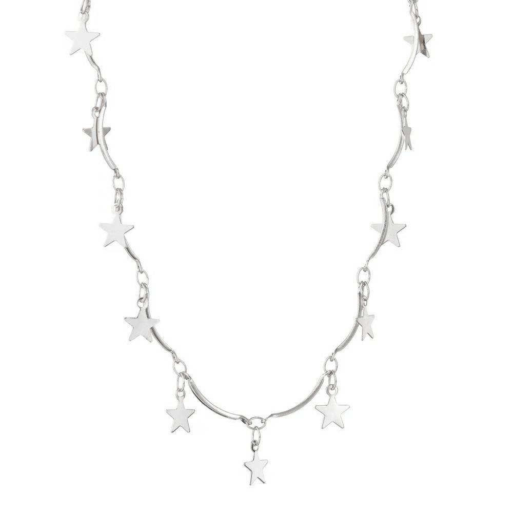 European and American jewelry star five-pointed star women's necklace simple collarbone
