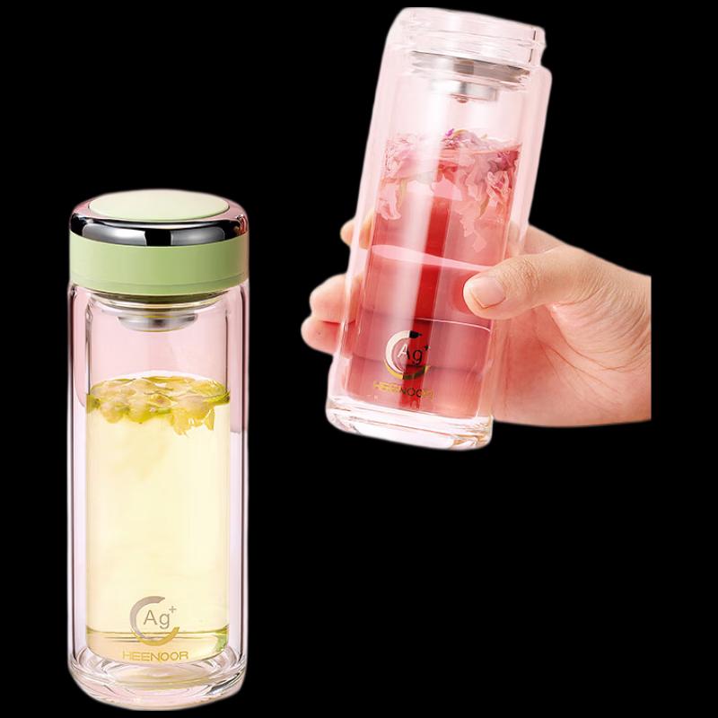 Heenoor 220ml Double-Layer Glass Cup XN-1952