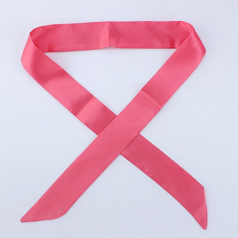 4x100cm Satin Silk Narrow Scarf Neckerchief Solid Neck Scarves Long Silk Thin Scarf Tie Black Bag Ribbon Headbands Choker