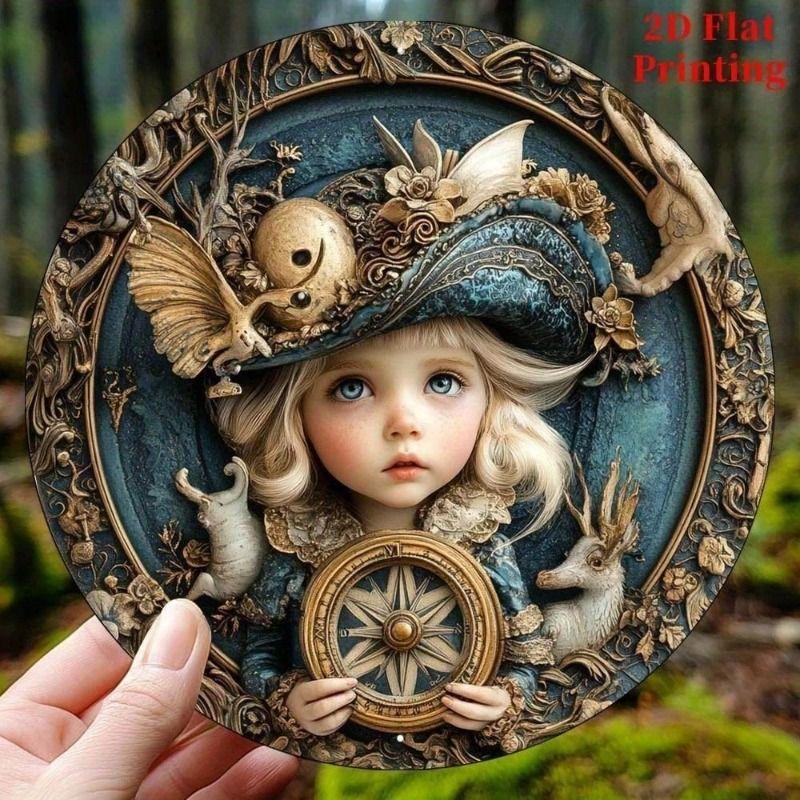 

Metal Wall Art Compass Vintage 8 Inch Home Garden Decoration