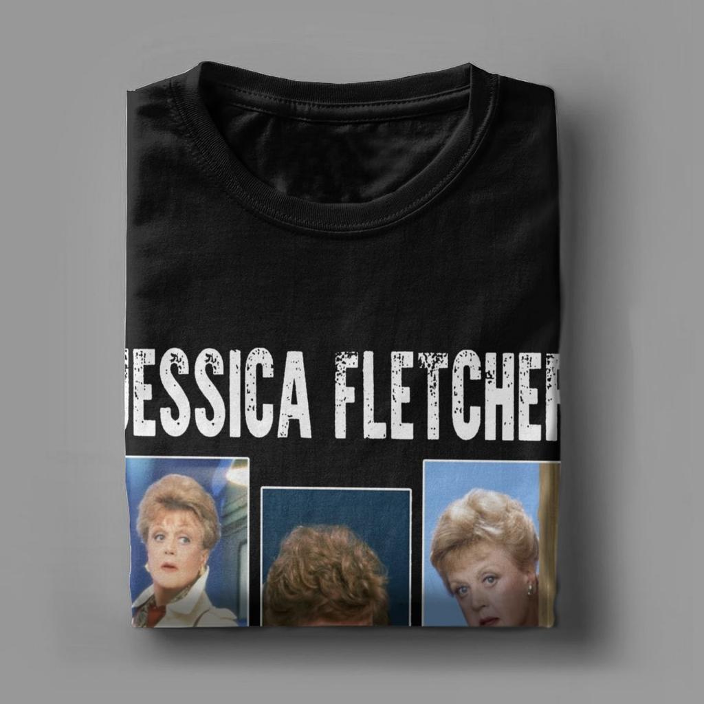 Three Faces Murder She Wrote Fletcher T Shirt for Men 100% Cotton Funny T-Shirt Crewneck Tees Short Sleeve Clothes Birthday Gift