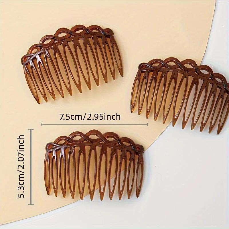 Zähne Kunststoff Haar Seitenkamm Vintage Twist Kamm Französischer Stil Haarspange Kamm Haarschmuck für Frauen