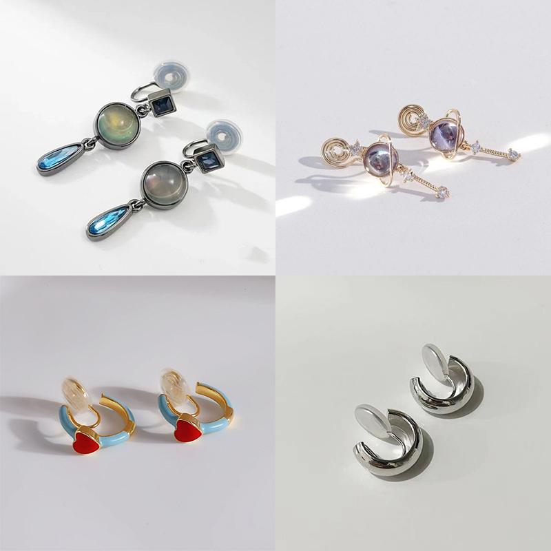 1Pair Korean Style Asymmetric Pearl Zircon Ear Clips For Women Personality  Earrings Wedding Jewelry Birthday Gifts