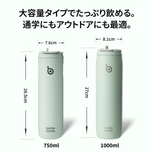 BOTTLE BOTTLE 1 Liter Vacuum Insulated Stainless Steel Water Bottle with Straw, Handle, Leak-Proof, Wide Mouth, 1000ml, Sports Bottle, for Boys, Girls