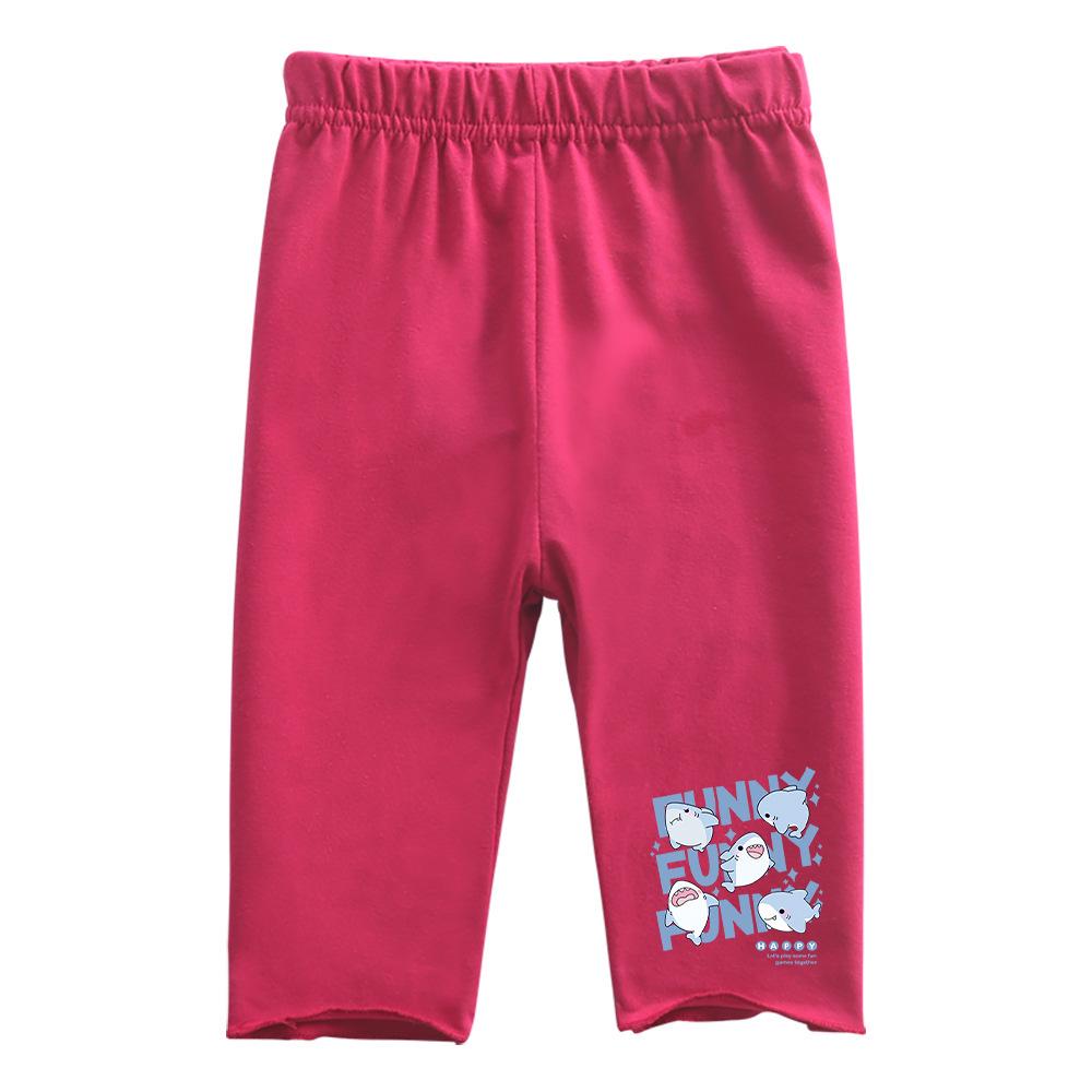 Girls  Stylish 3/4 Length Summer Pants - Elastic Waist, Trendy Casual Outerwear 2026