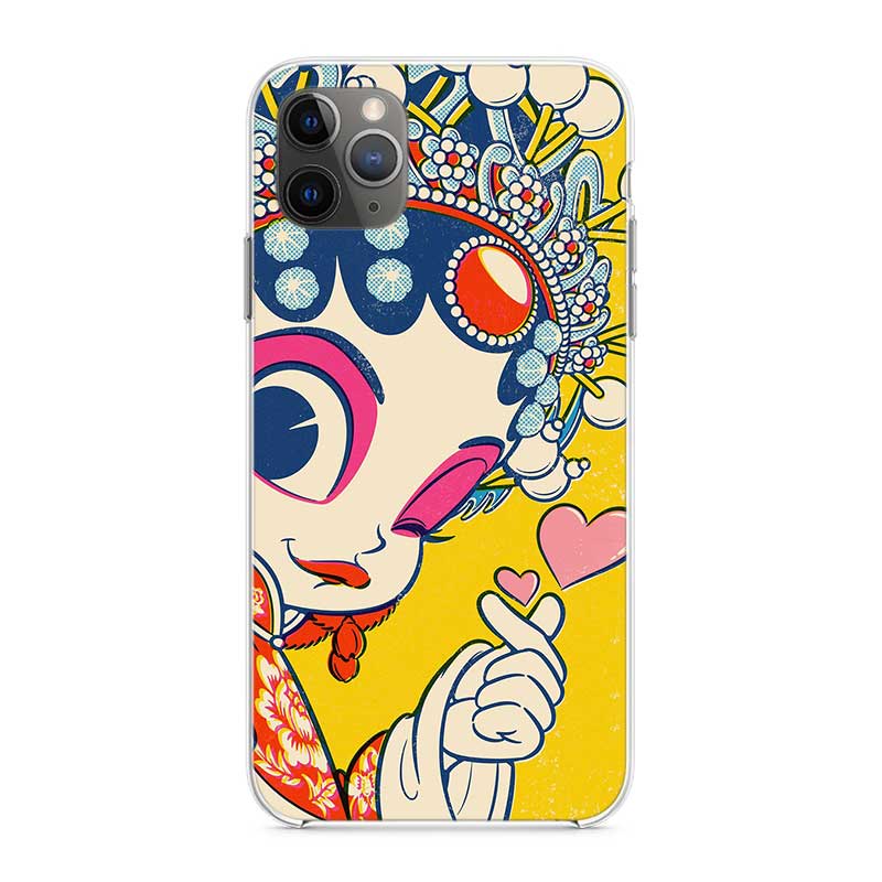 Husa de telefon amuzantă și încântătoare Operă Peking pentru iPhone XS 12 Mini 11 Pro Max Moale XR 10 X 8 7 6s Plus 6 SE 5 Husă mobilă unică