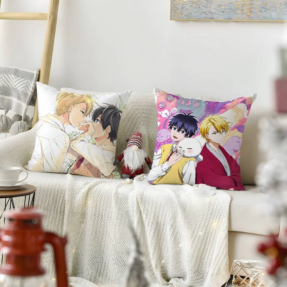 Anime F-Fukigen Na MononokeanS Pillow Case Soft Plush Fabric Double Sided Print Decorative Home Living Room Gift Cushion Cover