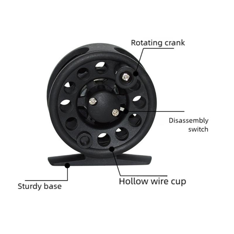 Compacts Fly Ice Fishing Reels With Smooth Casting Anti Tangles Mechanism Durabilirty Outdoor Angling Gear