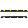 Parking Stopper, 1840 mm 2 Pcs Heavy Duty Parking Aid for Garage, Rubber Curb Garage Floor Stopper with Reflective Strips, Aid Gadgets for Cars Vans