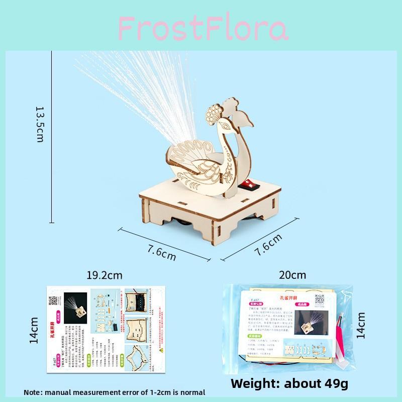 Science Experiment Fiber Optic Peacock Kit With Diy Electric Components For Childrens Educational Fun