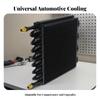 Car Climate Control Condenser Curved Side Tubes Cooling System 7.5 Mm Fittings 16row Silv