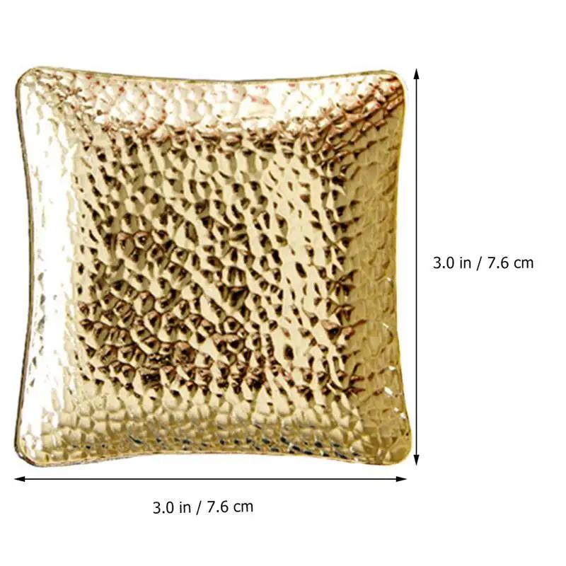 

1/6pc Metal Coaster Cup Holder Protect Heat Tray Copper Square Dining Table Holiday Decoration Resistant Mat 1pc золотой
