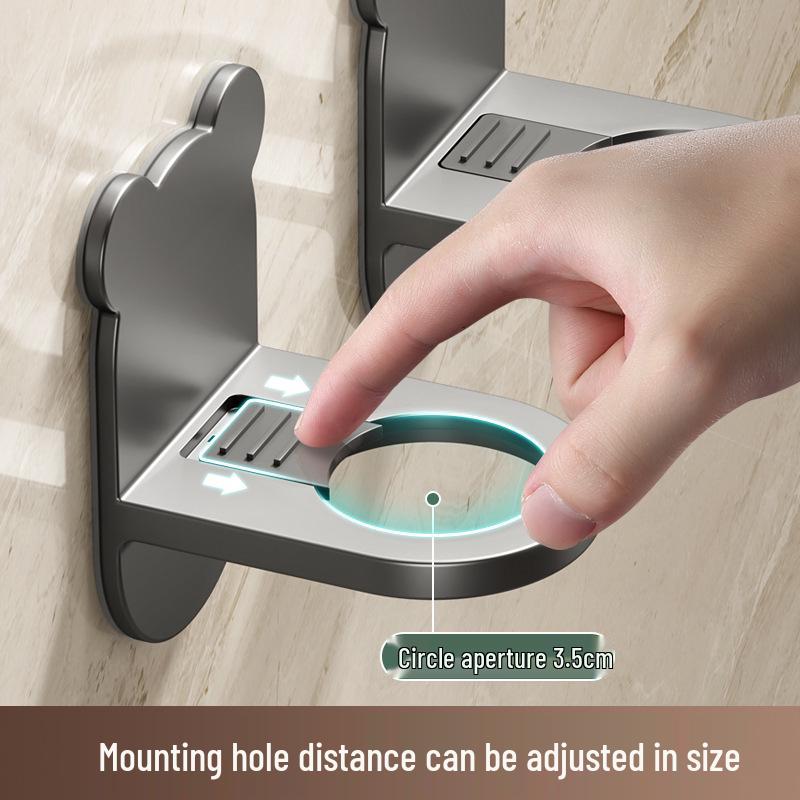 Punch-Free Shower Gel Rack: Wall-Mounted Bathroom Storage for Shampoo, Soap, and More with Little Bear Hook.