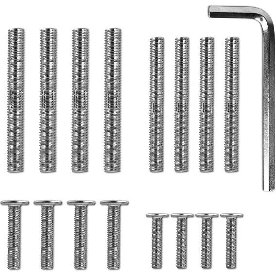 Cat Scratching Post Replacement M10 and M8 Screws with Allen Wrench 4PCS Threaded Bolt and 4PCS Screws