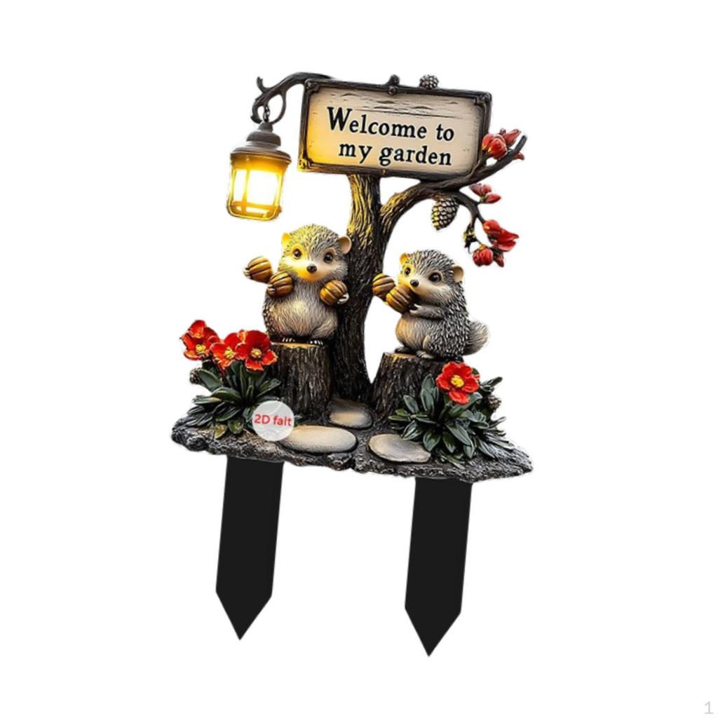 Decorative Garden Sign with -, 2D Acrylic Sign, Flower Pot - for Bonsai, Lawn, Landscape, Yard,