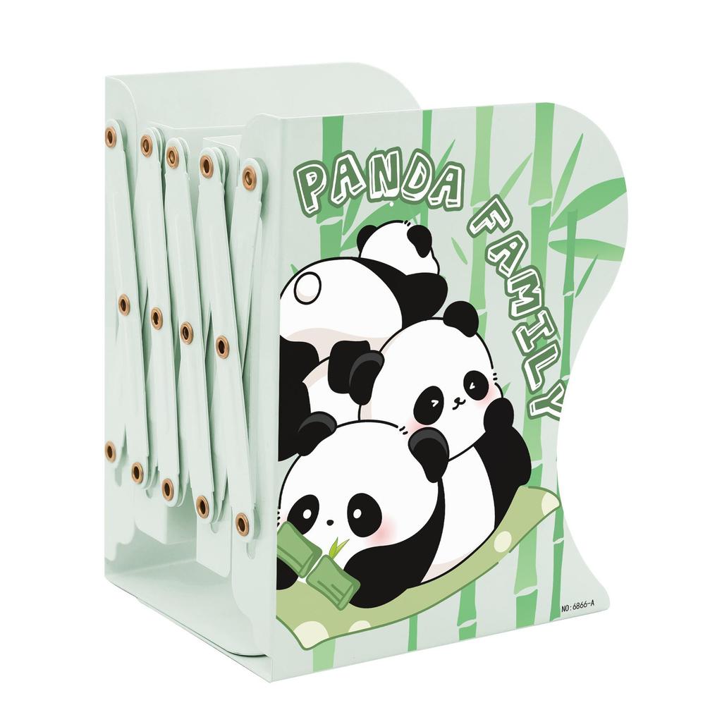 Kovový zasouvací stojan na knihy s držákem na tužky - Stolní úložné řešení