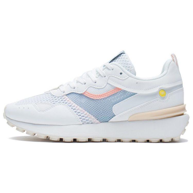 Li Ning Fangyuan Classic Low top Sports Casual Shoes Women's White Blue AGCS018-3