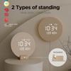 mooas Full Moon Backlight Night Light LED Wall Silent Wall 3 Usage Select 2 Ways of Wall Multifunctional LED Alarm Hour Remote 4 Levels of Brightness