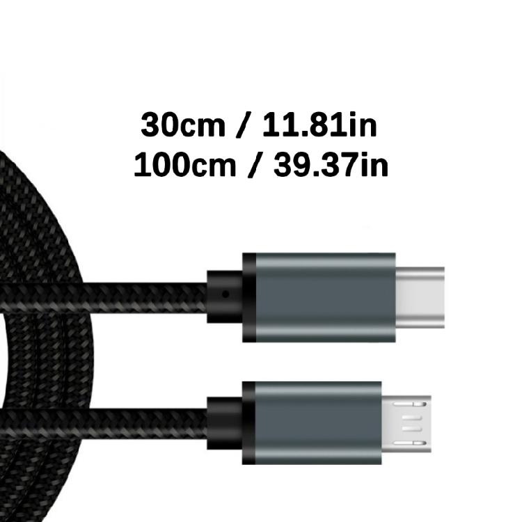 Braided USB Type C To USB 2.0 Cable 2.4A Quick Charging 480Mbps Fast Speed Data Transfer for Mobile Devices