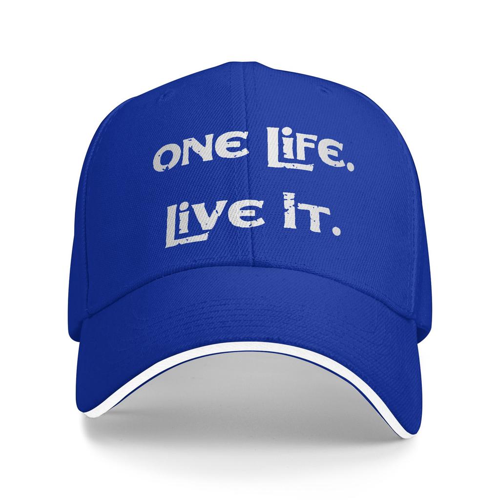 Custom Fashion One Life Live It Baseball Cap for Women Unisex Adjustable  Dad Hat PerforUnisexce Snapback Caps