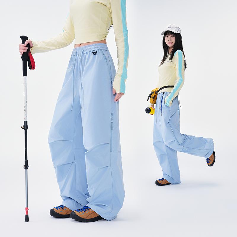 Women's Pants, American Straight Leg Work Pants, Loose Paratrooper Pants, Hong Kong Style Functional Casual Pants