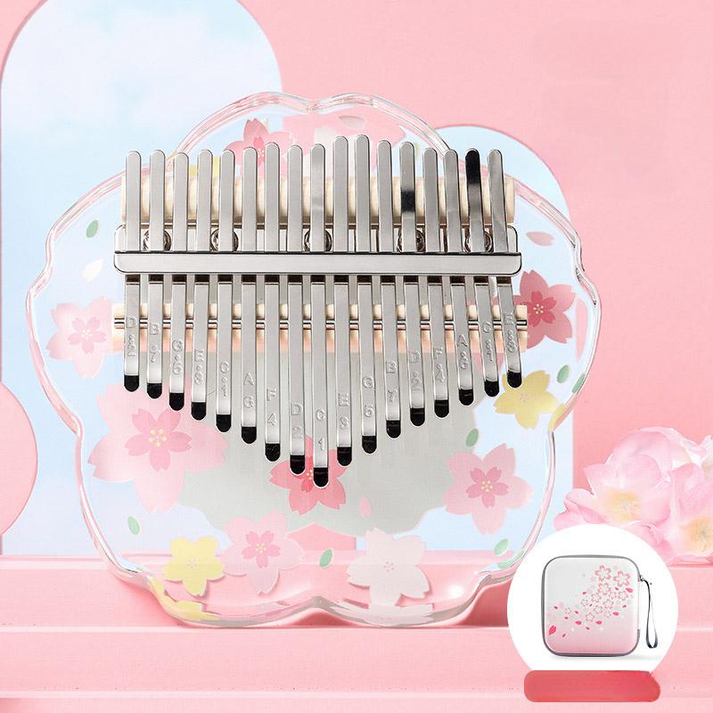 17/21 Keys Transparent Kalimba Music Instruments Portable Kalimba Fingers Piano Clear Pitch Stylish Crystal Transparent Thumbs Piano