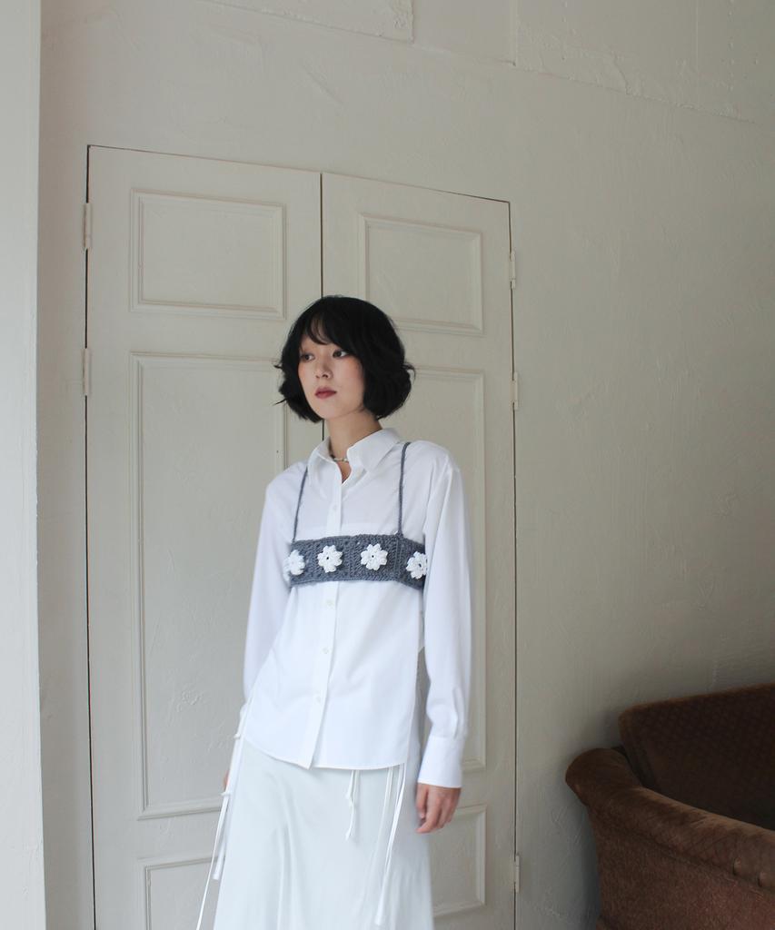 RUBATI Side Cutout Strap Shirt_White
