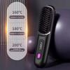 USB Charging Ceramic Hot Comb 360°Anti-Scald Ionic Straight Hair Comb  for Women