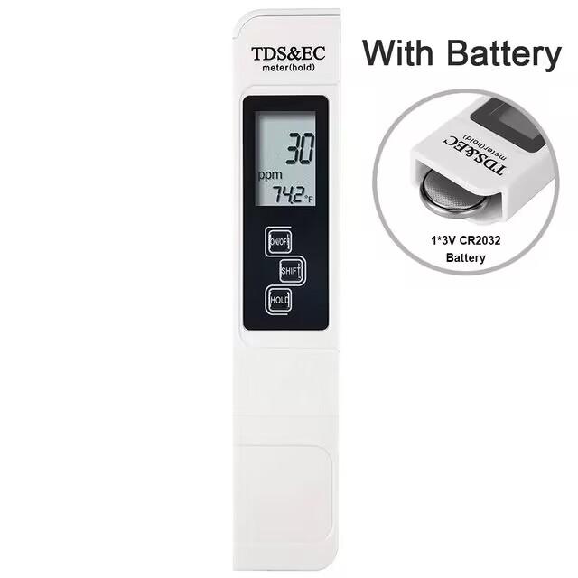 TDS Meter Digitaler Wassertester Digital 0-14 PH Meter Tester 0-9990ppm TDS&EC LCD Wasserreinheit PPM Aquariumfilter mit Batterien