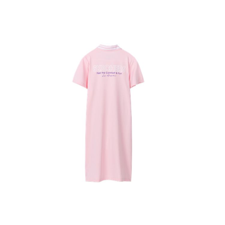 Skechers Knitted Sports Polo Dress Women dresses Orchid-Pink L220W009-0093