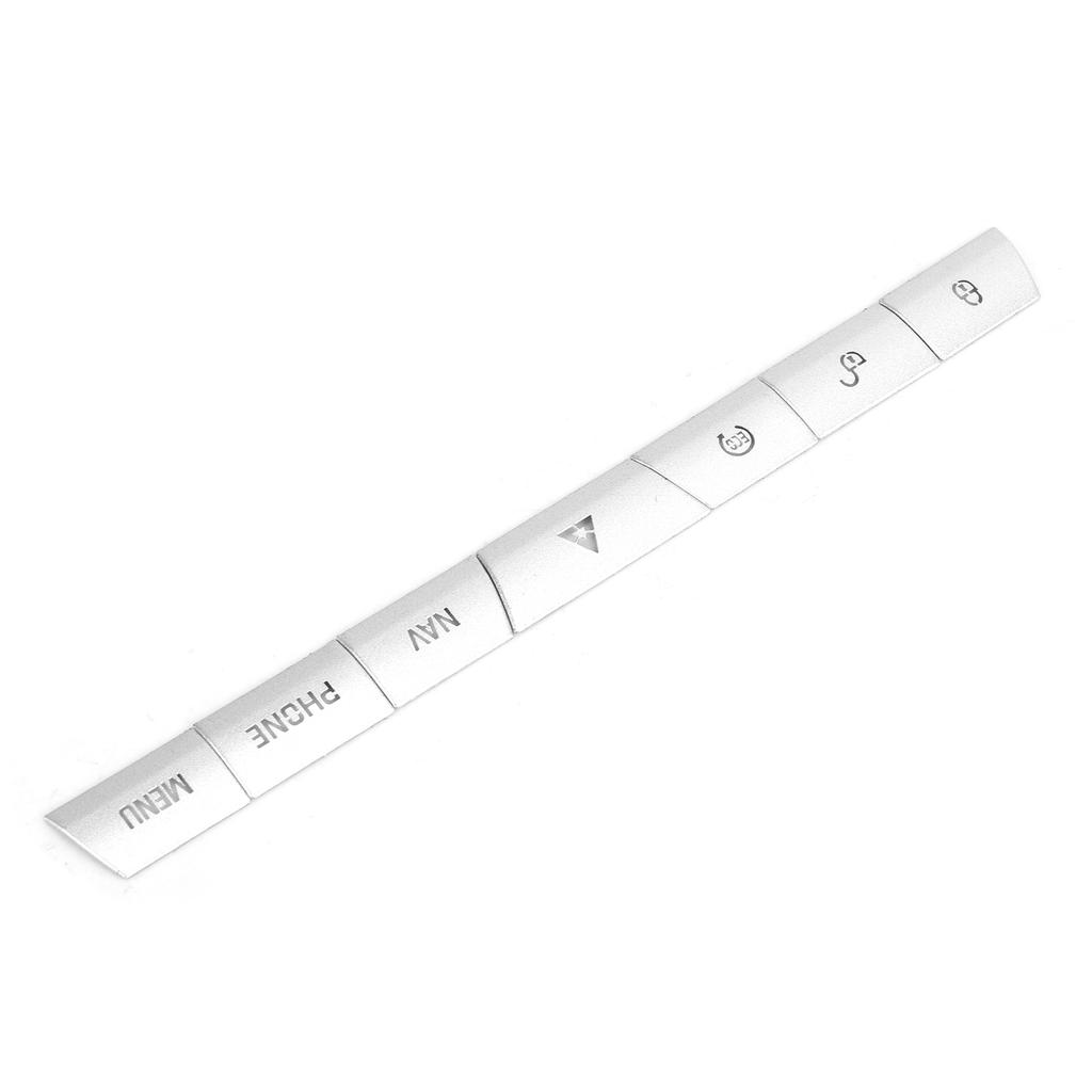 7Pcs Multimedia Panel Button Cover Sticker Silver Aluminium Alloy Fit for Jaguar XF 2012?2015