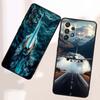 Fashion airplane pattern For Samsung A73 A72 A71 A55 A54 A53 A52 A51 A13 A22 A16 A15 A12 A14 A26 A07 5G Black Phone Case