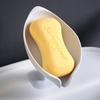 1pcs Drain Soap Holder Leaf Shape Soap Box Suction Cup Tray Drying Rack for Shower Sponge Container Kitchen Bathroom Accessories