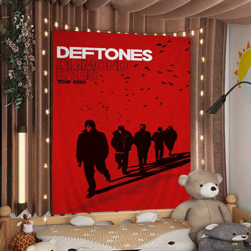 Rock DDeftones Band Chart Tapestry Bohemian Wall Tapestries Mandala Wall Art Decor