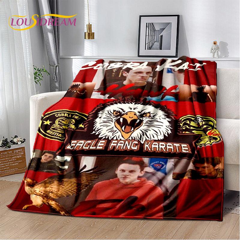 TV Karate Cobra Kai Amanda Měkká plyšová deka, flanelová deka vrhací deka do obývacího pokoje Ložnice Pohovka Pohovka Piknikový kryt pro děti