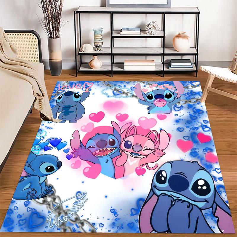 Stitch Cartoon Carpets and Rug 3D Printing Carpet Floor Mat Living Room Bedroom Large Area Soft Carpet-JM012