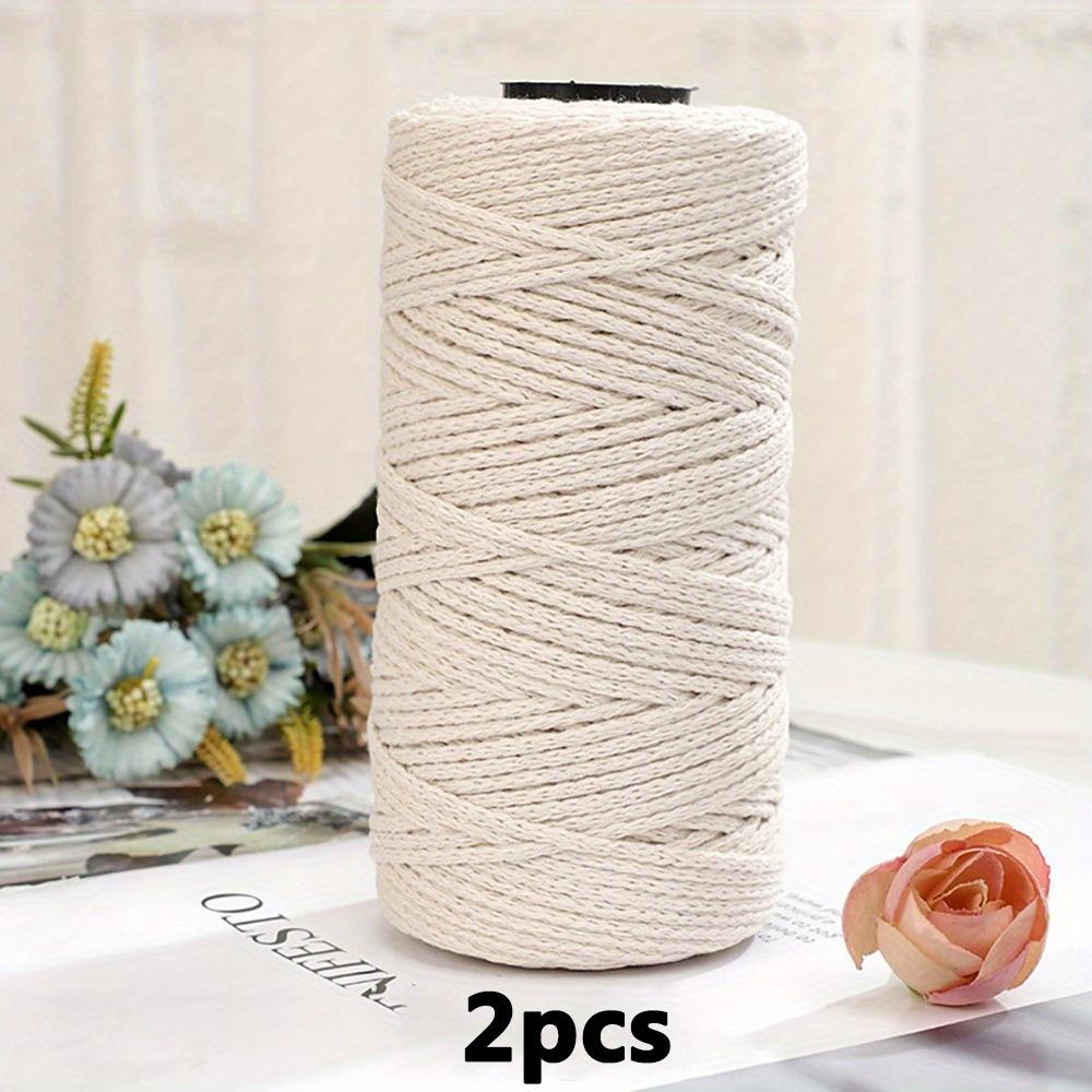 

2 шт. разноцветной хлопковой пряжи, универсальной для вязания спицами и крючком, разноцветной, омбре, меланжевой, толстой и тонкой, идеально подходит для свитеров, шарфов, шапок 2pcs бежевый