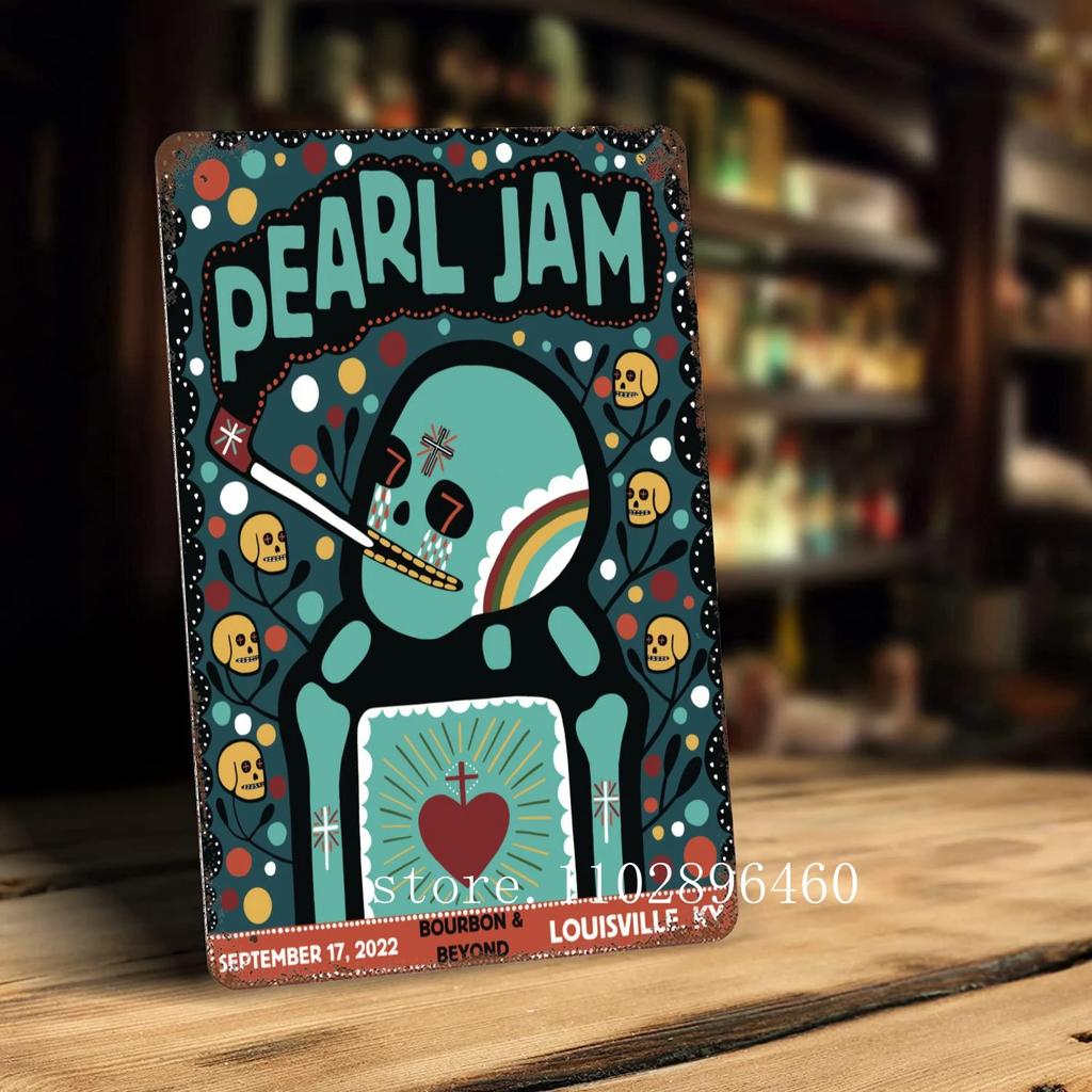 Pearl Jam Metallschilder & Schilder Wanddeko Vintage Blechschilder Captain Metallposter Dekoration für Bar Kneipe Club Wanddekoration